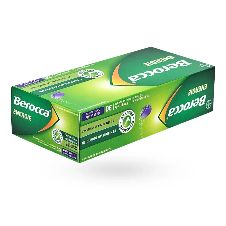 Berocca Énergie Cassis sans sucres 30 comprimés effervescents – Multivitamines fatigue adulte | Pharmacie en ligne