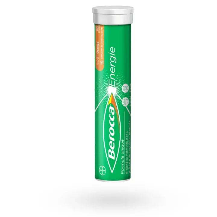 Berocca Énergie goût orange sans sucre – Comprimés effervescents énergie & concentration | Pharmacie en ligne