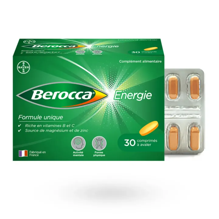 Berocca Énergie comprimés à avaler – Forme mentale et physique | Complément vitamines B et C – Pharmacie en ligne