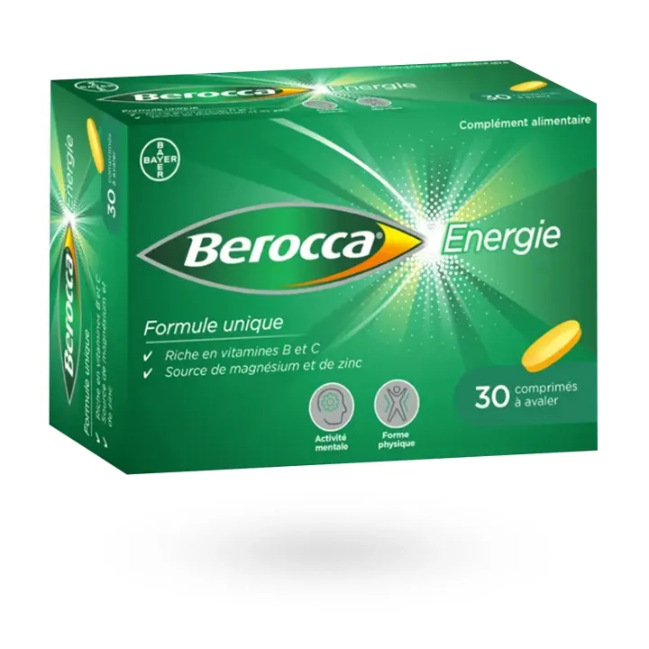 Berocca Énergie comprimés à avaler – Forme mentale et physique | Complément vitamines B et C – Pharmacie en ligne