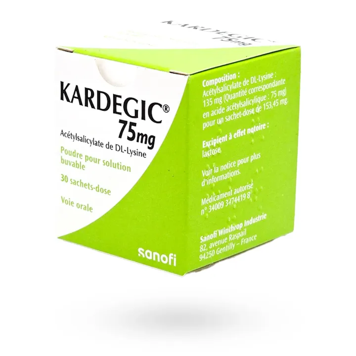 Kardegic 75 mg 30 sachets affections du cœur | Pharmacie en ligne