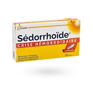 Sédorrhoïde crise hémorroïdaire 8 suppositoires