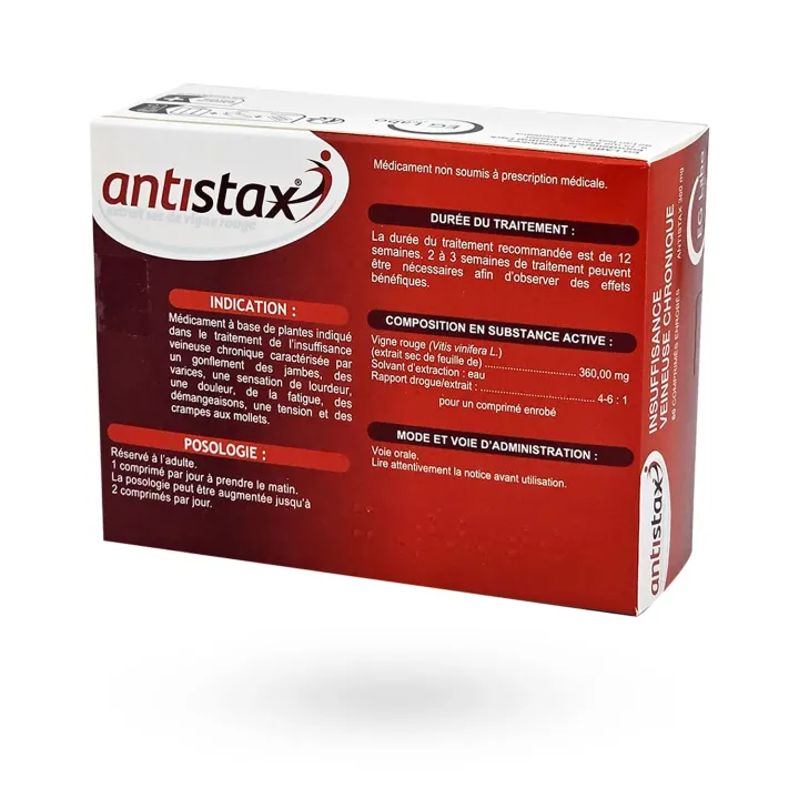 Antistax 360 mg – Insuffisance veineuse chronique et jambes lourdes | Pharmacie en ligne