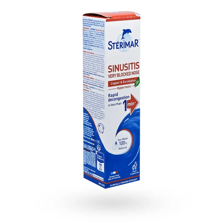 Stérimar Sinusite Nez Très Bouché 50 ml – Spray nasal hypertonique décongestionnant | Pharmacie en ligne