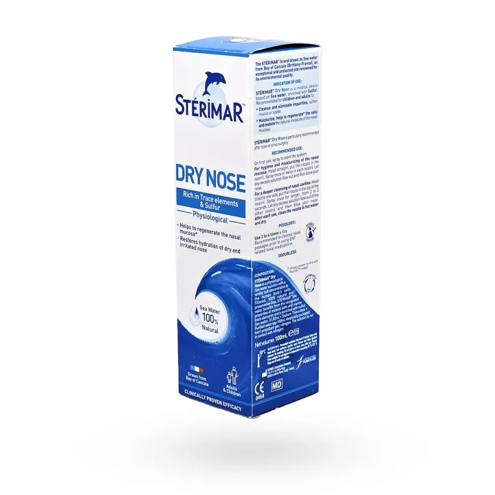 Stérimar Nez Sec Physiologique 100 ml – Spray nasal hydratant au soufre | Pharmacie en ligne