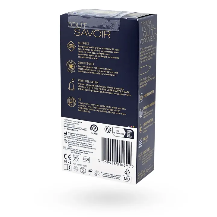 Durex Intensity XL sans latex – Préservatifs grande taille ultra fins | Pharmacie en ligne