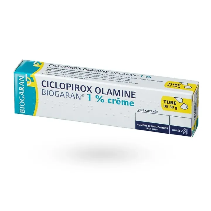 Ciclopirox Olamine Biogaran 1 % crème – Traitement antifongique mycoses | Pharmacie en ligne