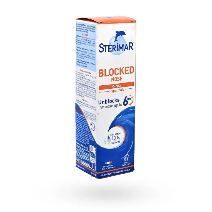 Stérimar Nez bouché Cuivre hypertonique 100 ml – Spray nasal décongestionnant | Pharmacie en ligne