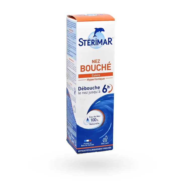 Stérimar Nez bouché Cuivre hypertonique 100 ml – Spray nasal décongestionnant | Pharmacie en ligne