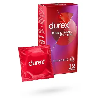 Durex Feeling Extra préservatifs fins extra lubrifiés 12 préservatifs