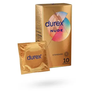 Durex Nude standard préservatifs sensation peau contre peau 10 préservatifs