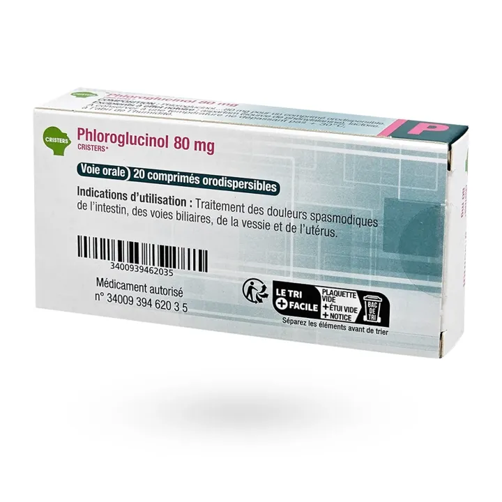 Phloroglucinol Cristers 80 mg 20 comprimés orodispersibles antispasmodique | Pharmacie en ligne