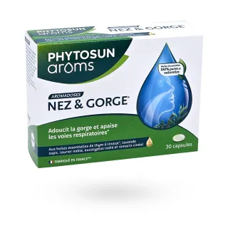 Capsules Aromadoses nez & gorge Phytosun Arôms 30 capsules
