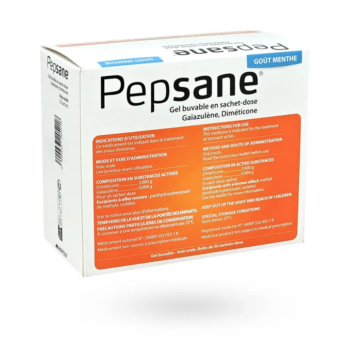 Pepsane gel oral 30 sachets-dose – Maux d’estomac anti-acide et anti-flatulent | Pharmacie en ligne