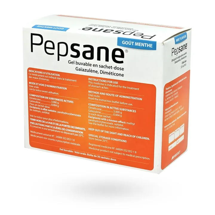 Pepsane gel oral 30 sachets-dose – Maux d’estomac anti-acide et anti-flatulent | Pharmacie en ligne
