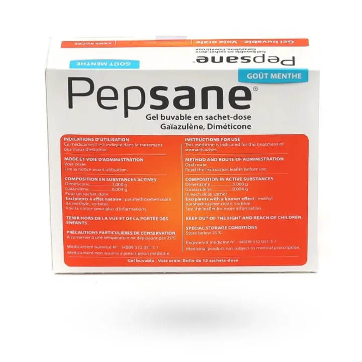 Pepsane gel oral 12 sachets-dose – Maux d’estomac anti-acide et anti-flatulent | Pharmacie en ligne