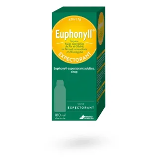 Euphonyll sirop expectorant toux grasse 180 ml
