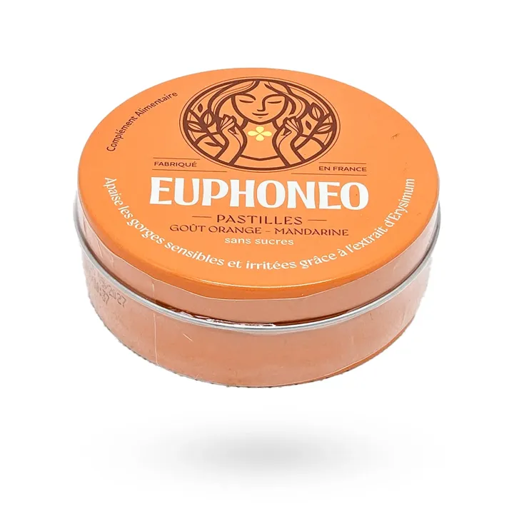Euphoneo pastilles orange mandarine sans sucres 50 pastilles | Pharmacie en ligne