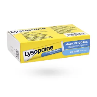 Lysopaïne sans sucre comprimé à sucer maux de gorge Aphtes