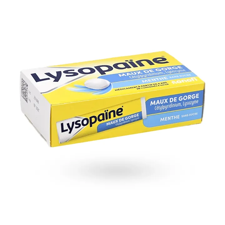 Lysopaïne menthe sans sucre maux de gorge et aphtes | Pharmacie en ligne