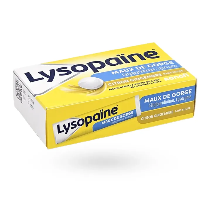 Lysopaïne Citron Gingembre Sans Sucre mal de gorge | Pharmacie en ligne