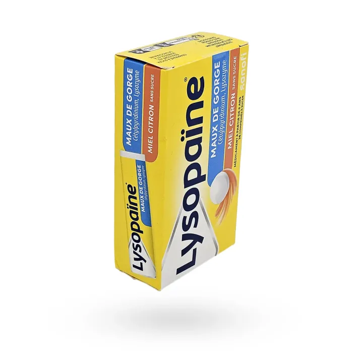 Lysopaïne Miel Citron Sans Sucre mal de gorge | Pharmacie en ligne