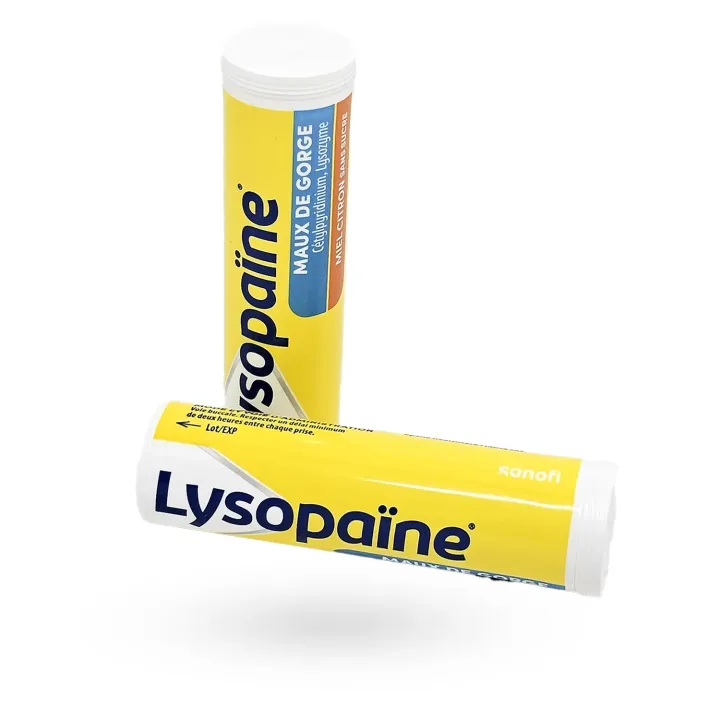 Lysopaïne Miel Citron Sans Sucre mal de gorge | Pharmacie en ligne