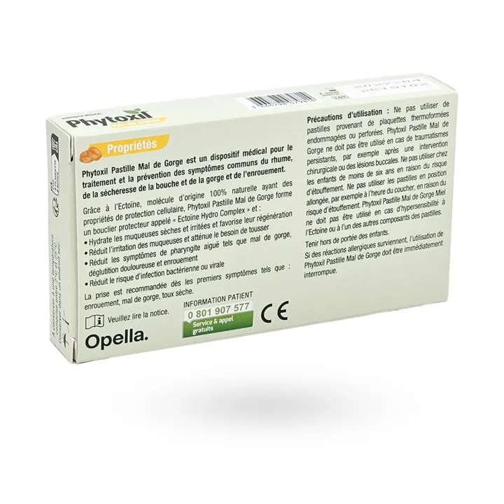 Phytoxil Mal de gorge miel sans sucre 16 pastilles | Soulagement gorge irritée – Pharmacie en ligne