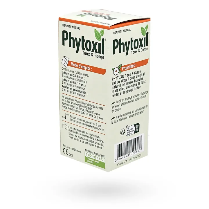 Phytoxil Toux & Gorge irritée sirop 100 ml | Toux sèche enfant et adulte – Pharmacie en ligne