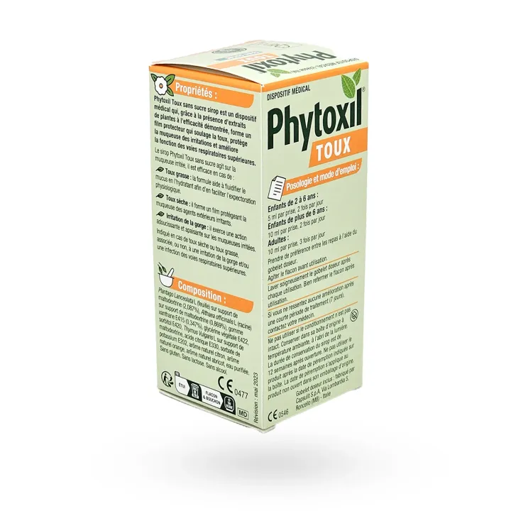 Phytoxil Toux sèche & grasse sans sucre 100 ml | Sirop toux naturel enfant et adulte – Pharmacie en ligne