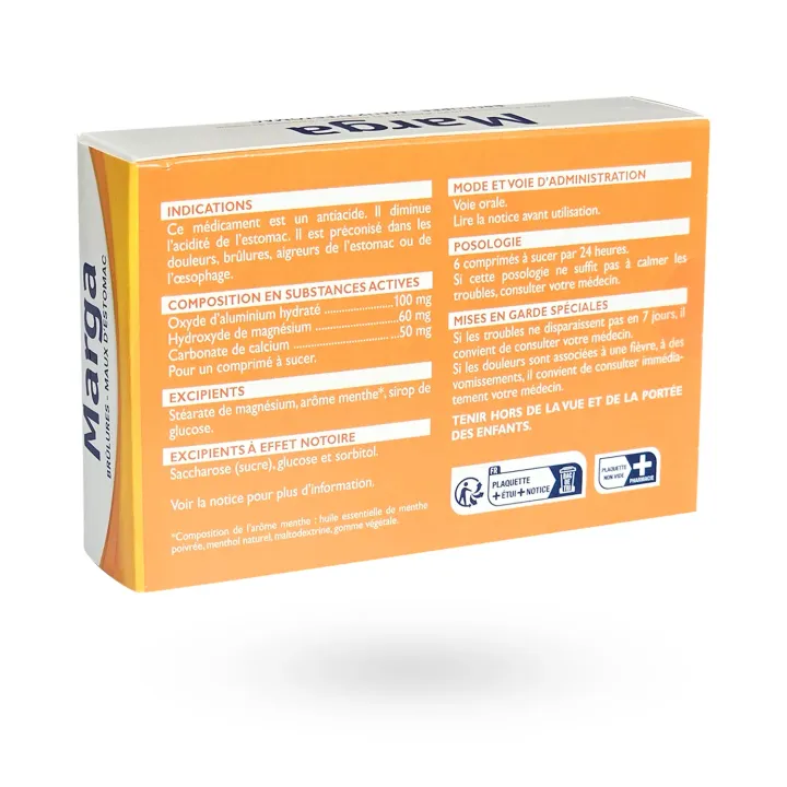 Marga Cooper comprimés à sucer antiacide | Brûlures d’estomac – Pharmacie en ligne