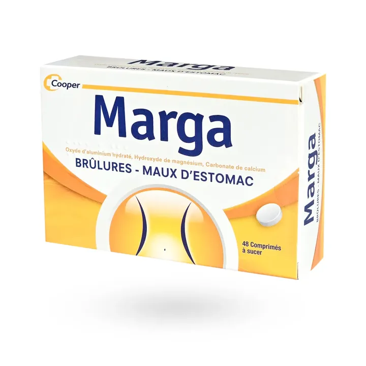 Marga Cooper comprimés à sucer antiacide | Brûlures d’estomac – Pharmacie en ligne