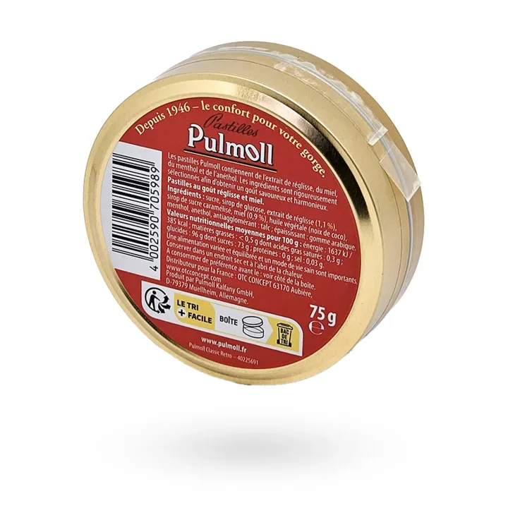 Pulmoll Classic Rétro pastilles gorge et rhume | Pharmacie en ligne