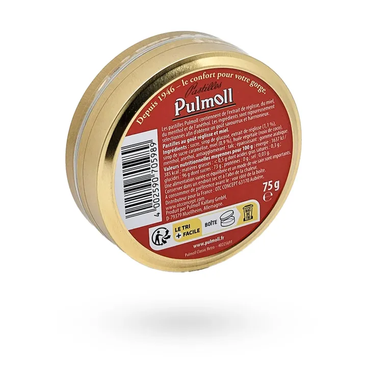 Pulmoll Classic Rétro pastilles gorge et rhume | Pharmacie en ligne
