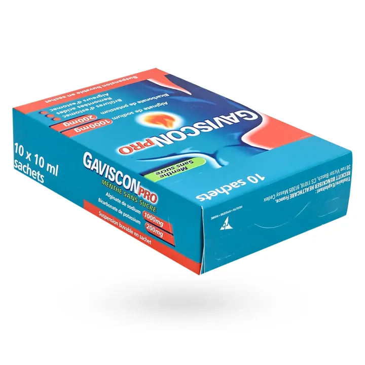 GavisconPro menthe sans sucre suspension buvable 10 sachets | Pharmacie en ligne
