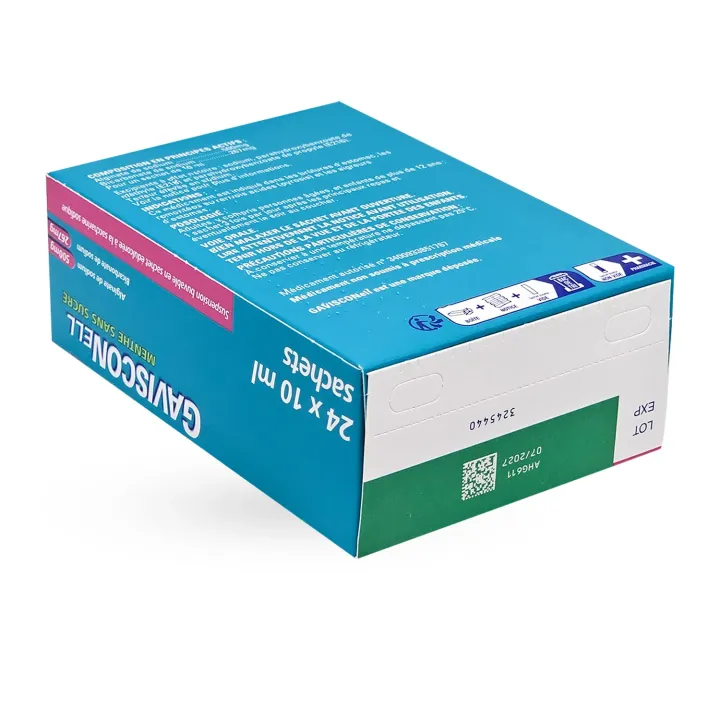 Gavisconell menthe sans sucre boite de 24 sachets-dose | Pharmacie en ligne