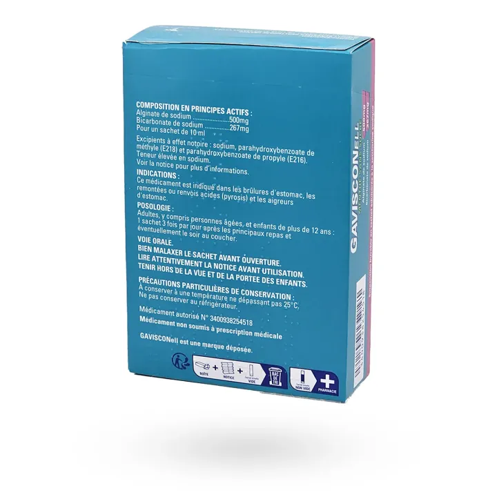 Gavisconell menthe sans sucre – 12 sachets anti-reflux et brûlures d’estomac | Pharmacie en ligne