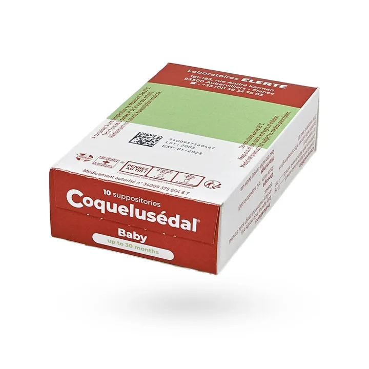 Coquelusédal Nourrisson affections bronchiques 10 suppositoires | Pharmacie en ligne