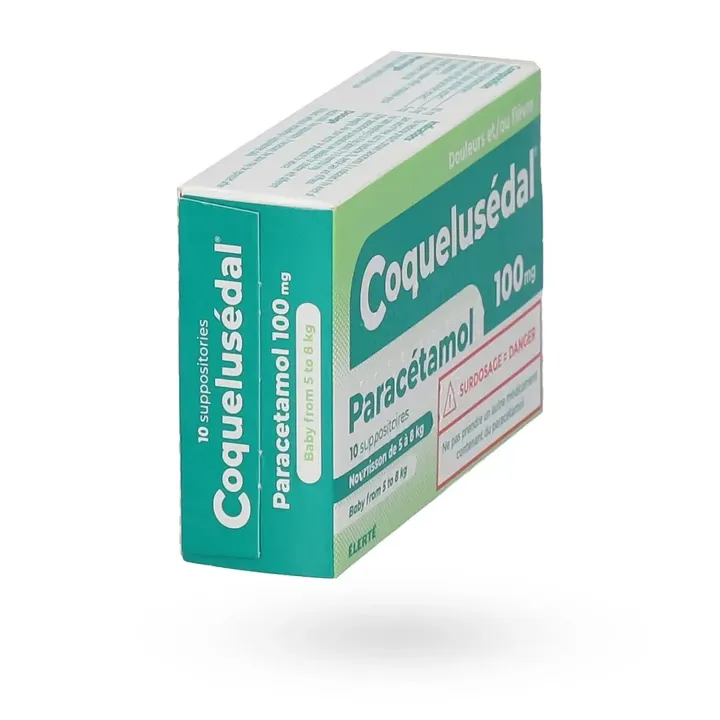 Coquelusédal paracétamol 100 mg nourrisson 10 suppositoires | Pharmacie en ligne
