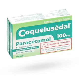 Coquelusédal paracétamol 100 mg nourrisson 10 suppositoires