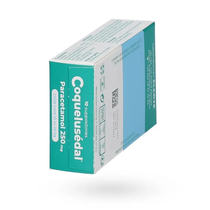 Coquelusédal paracétamol 250 mg enfant 10 suppositoires | Pharmacie en ligne