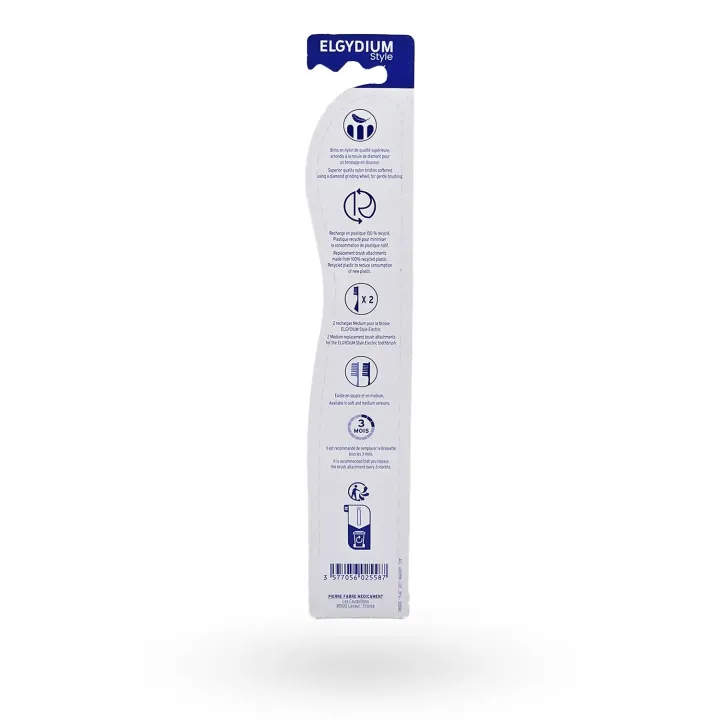 Brossettes recharges Medium Elgydium Style Electrique | Pharmacie en ligne