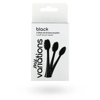 MyVariations têtes de brosse à dents électrique souples Black