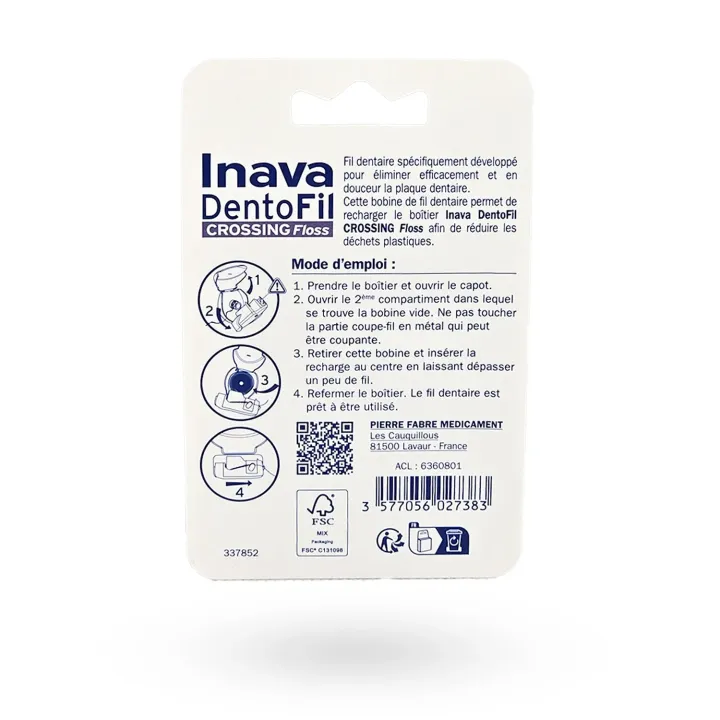 Inava Dentofil Crossing Floss recharge fil dentaire | Pharmacie en ligne