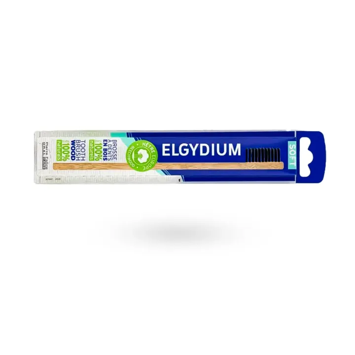 ELGYDIUM brosse à dents Souple éco-conçue en bois | Pharmacie en ligne