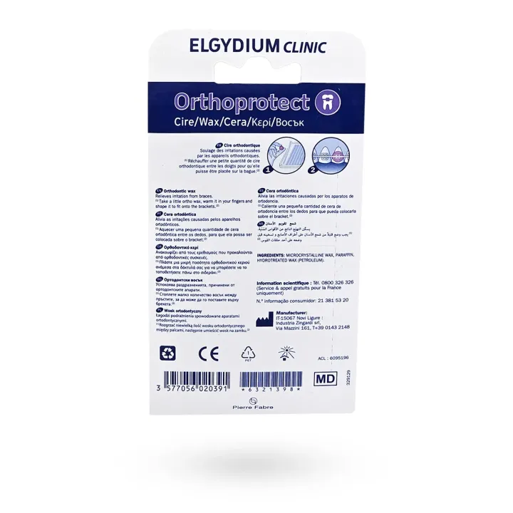 ELGYDIUM Clinic Orthoprotect cire orthodontique | Protection appareil dentaire – Pharmacie en ligne