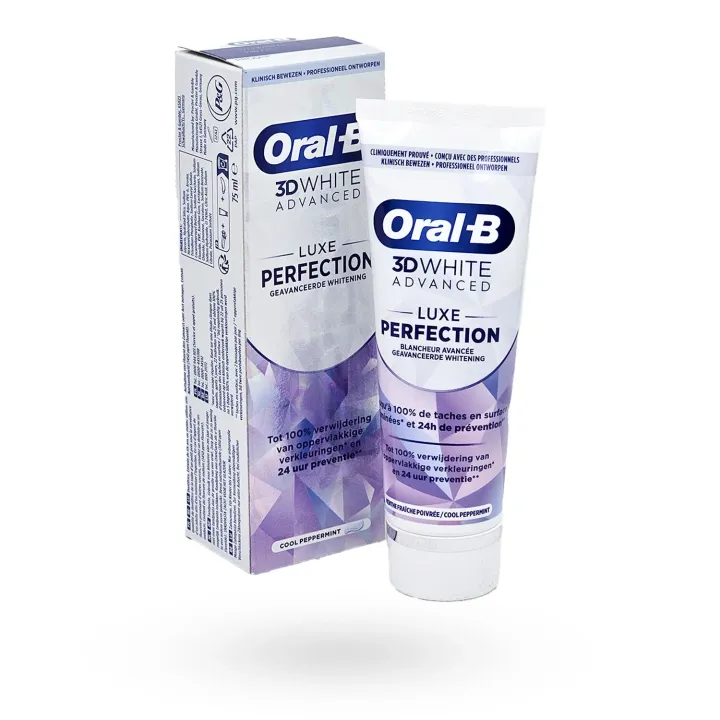 Oral-B 3D White Advanced Luxe Perfection 75 ml – Dentifrice blancheur avancée | Pharmacie en ligne