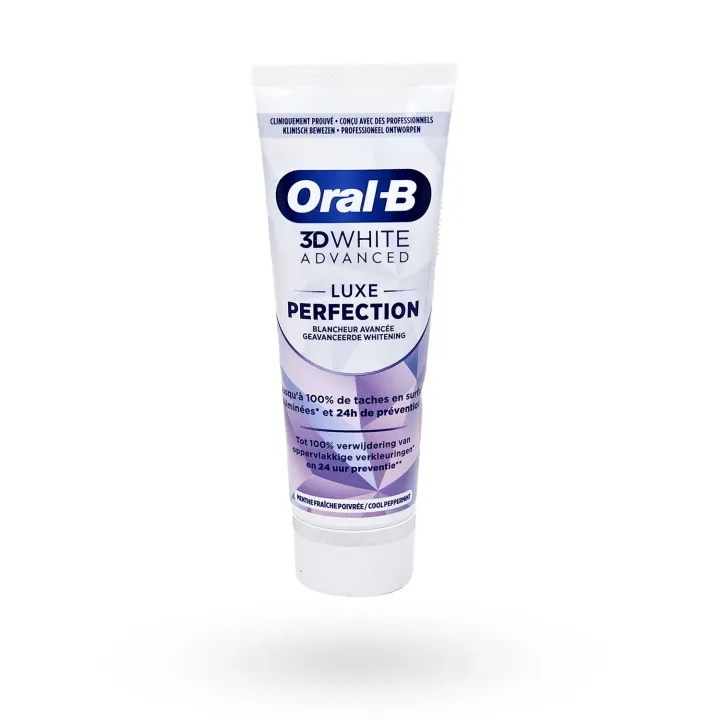 Oral-B 3D White Advanced Luxe Perfection 75 ml – Dentifrice blancheur avancée | Pharmacie en ligne