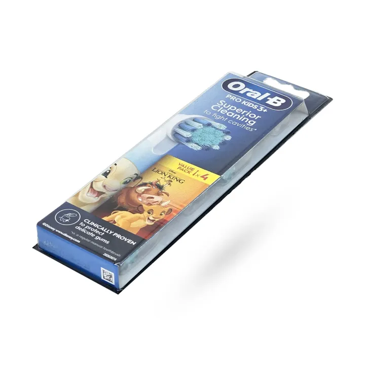 Oral-B Pro Kids 3+ Brossettes Extra Soft Roi Lion – 4 recharges brosse à dents enfant | Pharmacie en ligne