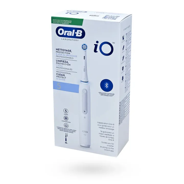 Oral-B iO Laboratory 5 Blanche – Brosse à dents électrique connectée | Pharmacie en ligne